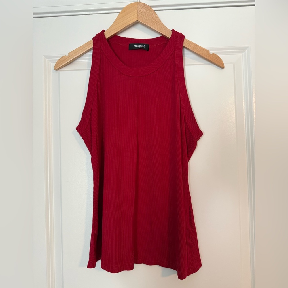 Red Sleeveless Women's Top